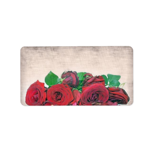 Etiqueta de dirección de rosas (Frente)