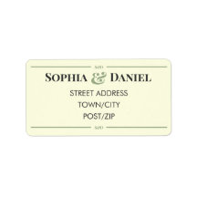 Etiqueta de dirección de RSVP de boda editable min