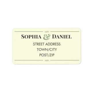 Etiqueta de dirección de RSVP de boda editable min