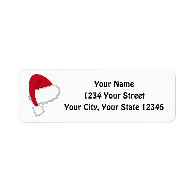 Etiqueta de dirección de Santa Hat #HolidayZ (Frente)