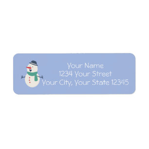Etiqueta de dirección de Snowman