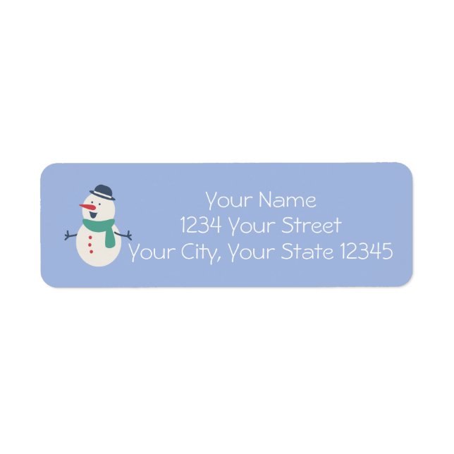 Etiqueta de dirección de Snowman (Frente)