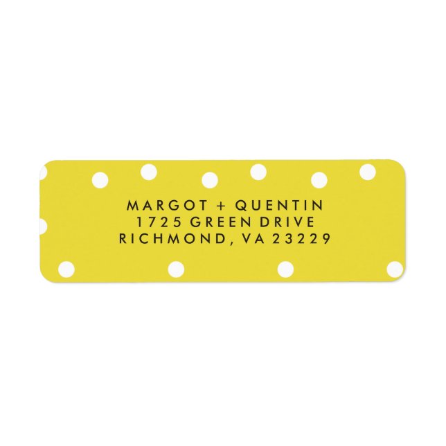 Etiqueta de dirección de temporada brillante (Frente)