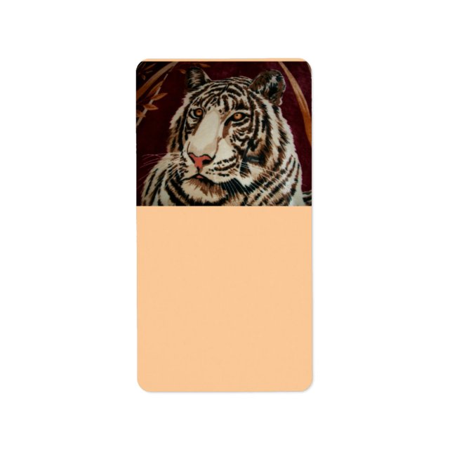 Etiqueta de dirección de tigre (Frente)