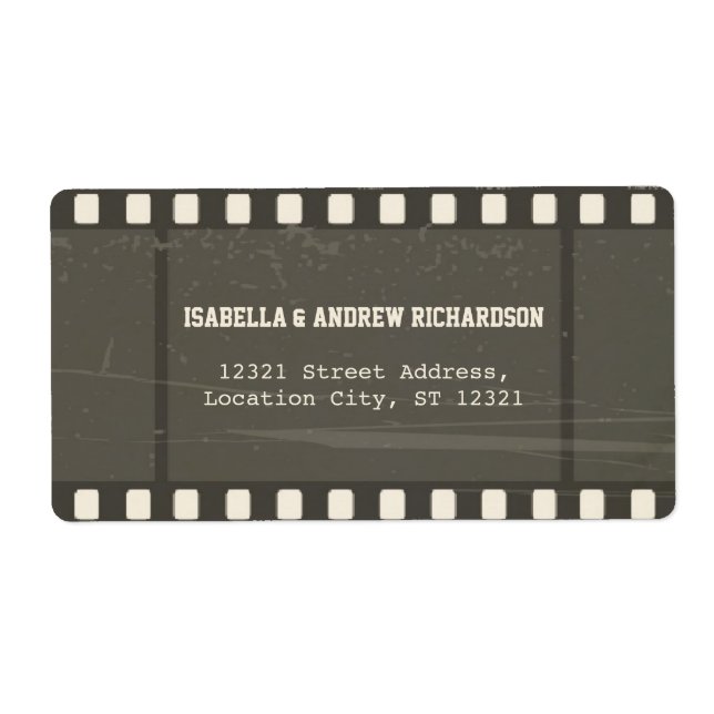 Etiqueta de dirección de tira de película (Frente)