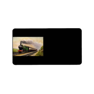 Etiqueta de dirección de tren de vapor