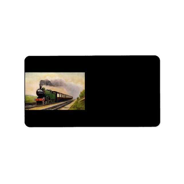 Etiqueta de dirección de tren de vapor (Frente)
