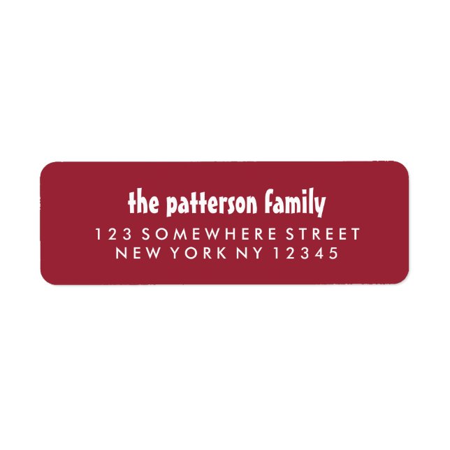 Etiqueta de dirección de vacaciones 4 (Frente)