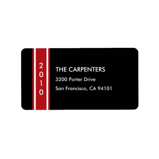 Etiqueta de dirección de vacaciones de banda de va (Frente)