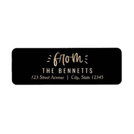 Etiqueta de dirección de vacaciones de color EDITA