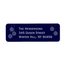 Etiqueta de dirección de vacaciones moderna - azul