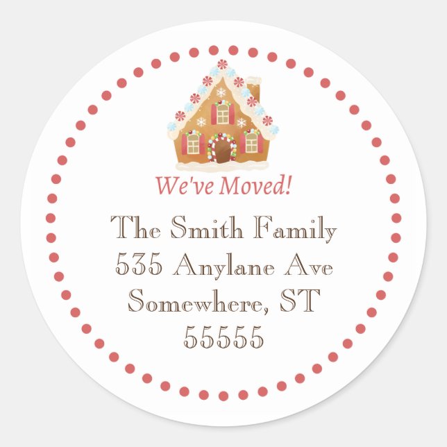 Etiqueta de dirección de vacaciones - Rojo que hem (Anverso)