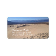 Etiqueta de dirección de Valle de la Muerte