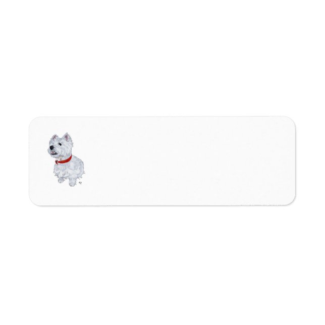 Etiqueta de dirección de Westie (Frente)