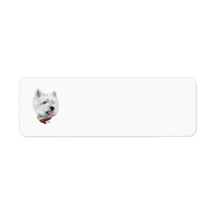 Etiqueta de dirección de Westie