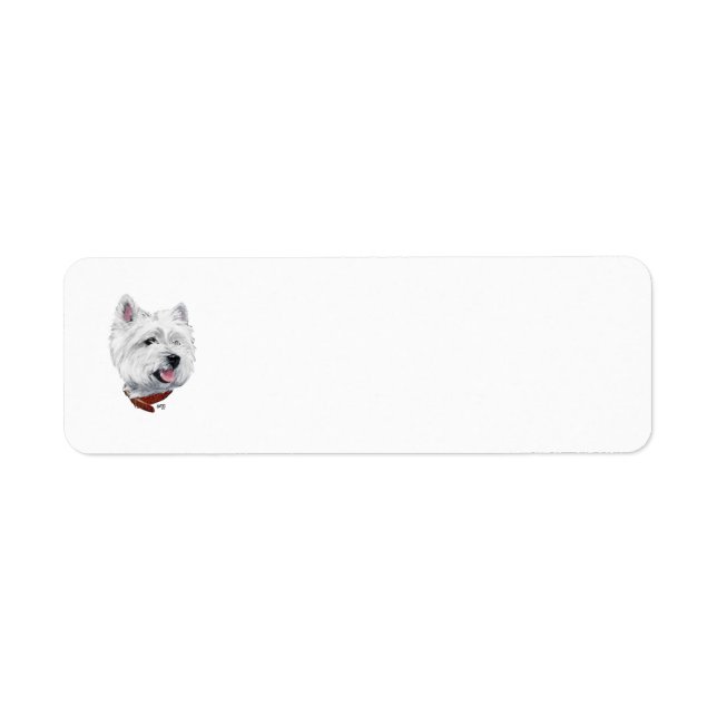 Etiqueta de dirección de Westie (Frente)