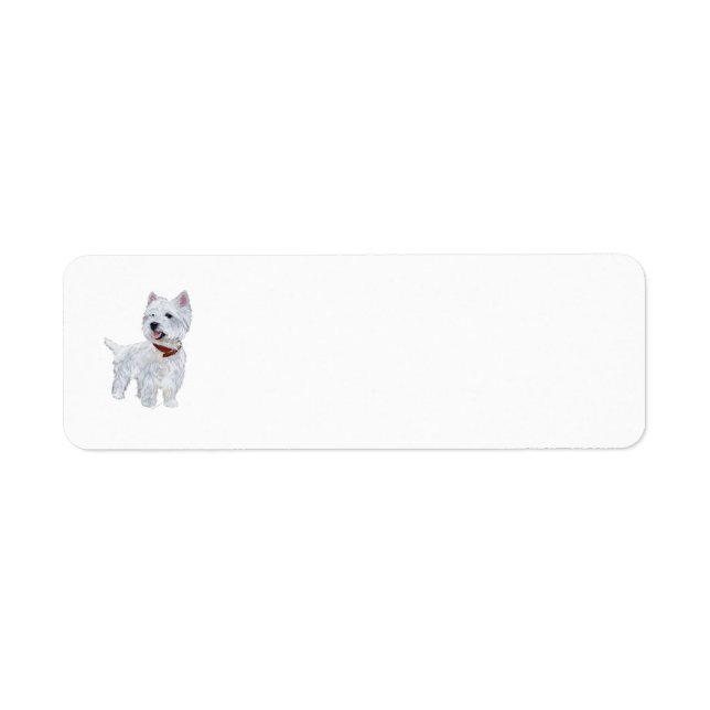 Etiqueta de dirección de Westie (Frente)