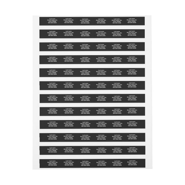 Etiqueta de dirección de Wraparound (hoja)