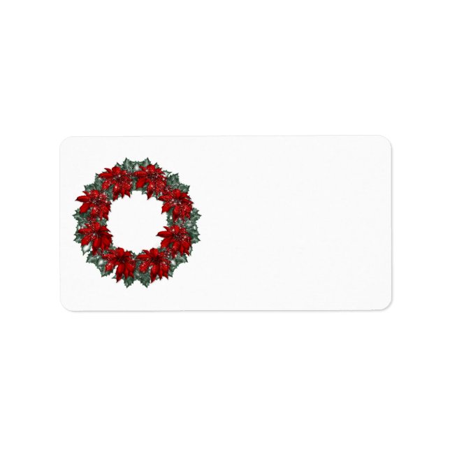 Etiqueta de dirección de Wreath Blank de KRW Happy (Frente)