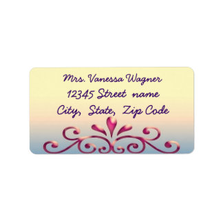 Etiqueta de dirección decorativa2