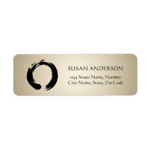 Etiqueta de dirección del círculo del zen