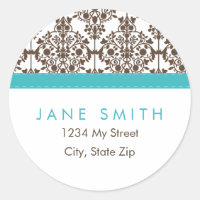 etiqueta de dirección del damasco