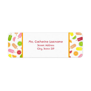 Etiqueta de dirección del estallido del hielo de