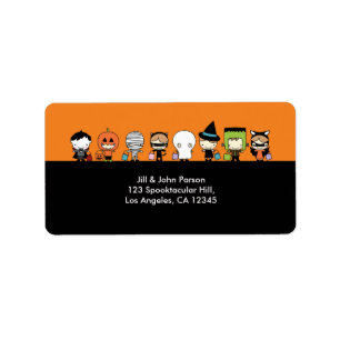 Etiqueta de dirección del fiesta de Halloween