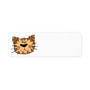Etiqueta de dirección del gatito