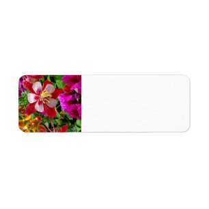 Etiqueta de dirección del jardín de verano