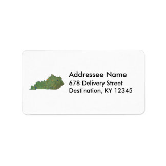 Etiqueta de dirección del mapa de Kentucky