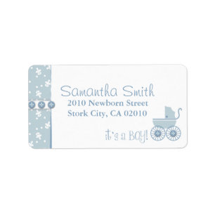 Etiqueta de dirección del muchacho del dulce uno