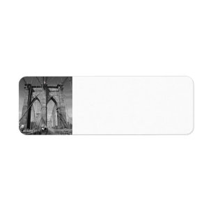 Etiqueta de dirección del puente de Brooklyn