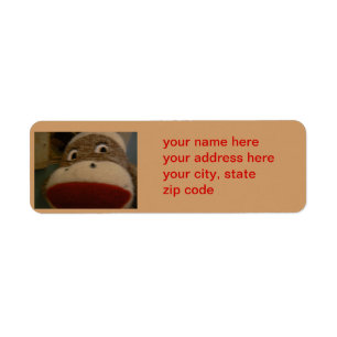 etiqueta de dirección del sockmonkey