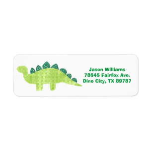 Etiqueta de dirección del Stegosaurus