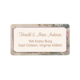 Etiqueta de dirección elegante de estilo antiguo c