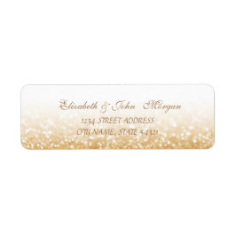 Etiqueta de Dirección Elegante Glamurosa Brillante