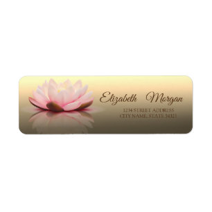 Etiqueta de dirección elegante glamurosa Lotus Gol