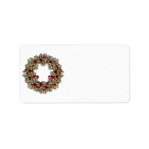 Etiqueta de dirección en blanco de Navidad de la