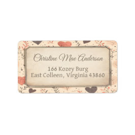 Etiqueta de dirección / envío / libro vintage lind