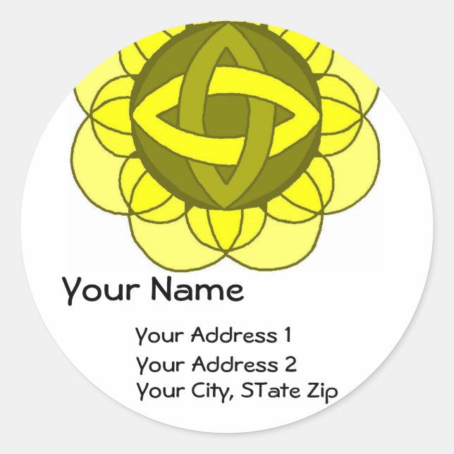 Etiqueta de dirección "Equilibrio entre el plexo s (Anverso)