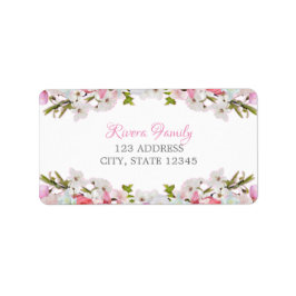 Etiqueta de dirección - Floral
