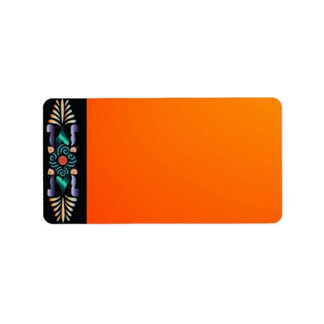 Etiqueta de dirección floral (Frente)