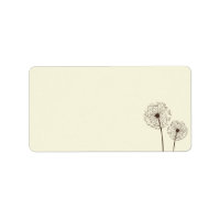Etiqueta de dirección floral