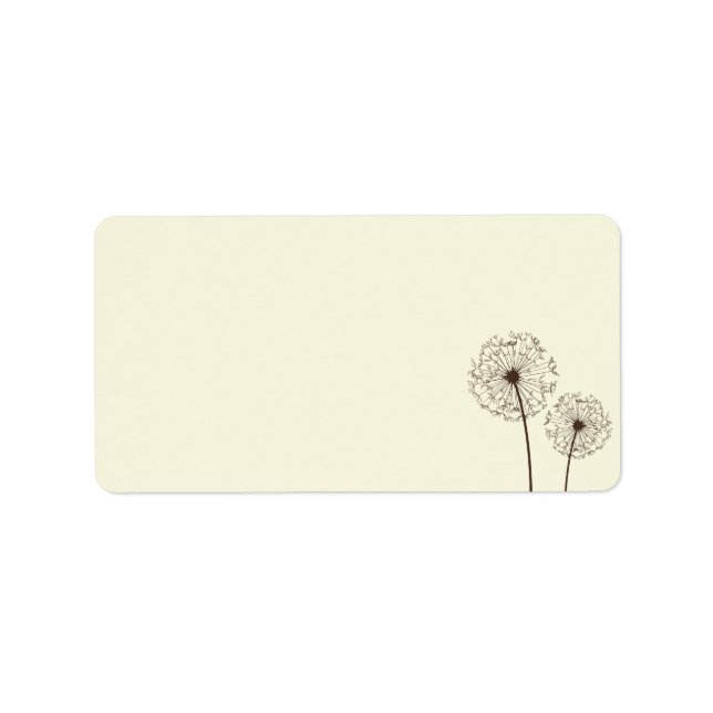 Etiqueta de dirección floral (Frente)