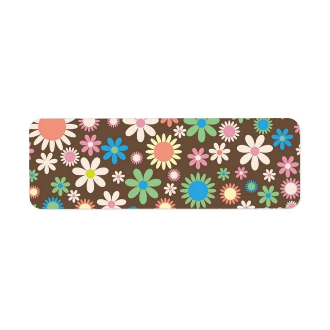 Etiqueta de dirección floral (Frente)