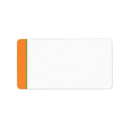 Etiqueta de dirección floral blanca, verde y naran