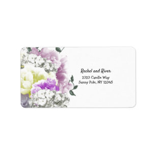 Etiqueta de dirección floral de variedad de bouque