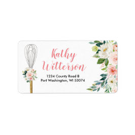 Etiqueta de dirección Floral rosa que pronto será 