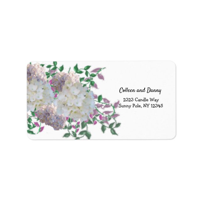 Etiqueta de dirección floral rústica (Frente)